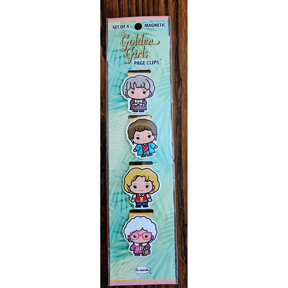The Golden Girls Page Clips Set of 4 Magnetic Bookmarks
